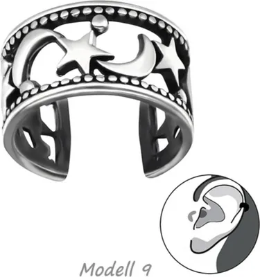 Produktbild von Ohrklemme Silber 925: Ear Cuff Ohrring ohne Loch Modell 9