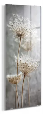 Productafbeelding van STYLER Glaswanddecoratie, 30x80 cm, botanisch motief van wortel, stijlvolle wanddecoratie voor woonkamer, slaapkamer of hal, moderne decoratie