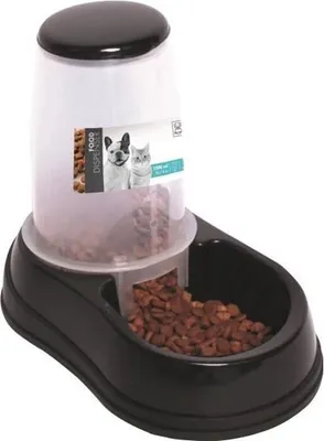 Produktbild von Futterautomat für Hunde und Katzen, 1500ml, Kunststoff, Transparentes Fach, Blau