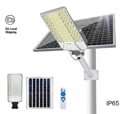 Obrázek produktu pro Solární pouliční lampa, senzor soumraku až úsvitu, vodotěsné provedení, 6500 W, 1 kus