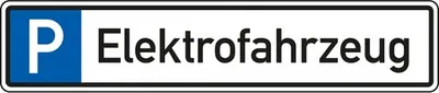 Produktbild von Dreifke® Schild I Parkplatzreservierungsschild Elektrofahrzeug, mit Befestigu...