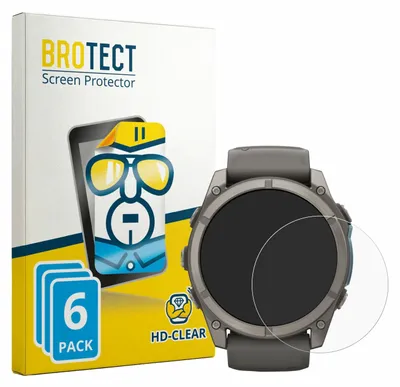 Produktbild von 6x Für Garmin Fenix 9 (51 mm) Schutzfolie BROTECT Displayschutz Display Schutz Folie Klar Transparent