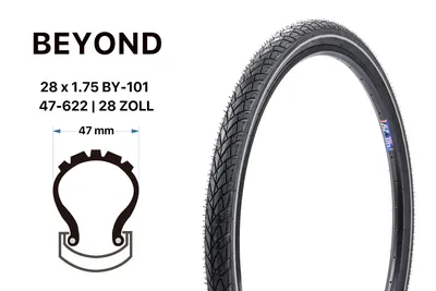 Produktbild von Fahrrad Reifen Beyond 47-622 E-Bike City Bike 28x1.75 Reflex Pannensicher E25