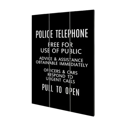 Immagine prodotto di Doctor Who - Lavagna "Tardis Sign" PM9514 (29,5 cm x 20 cm) (Nero/Bianco)