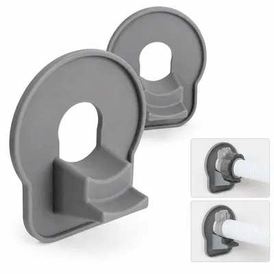 Produktbild von 2er Set Pool Schlauchhalter ABS, Schlauchführung für 1,25 Zoll Poolschläuche, selbstklebend, verhindert Durchhängen, Pool Zubehör für Aufstellpool
