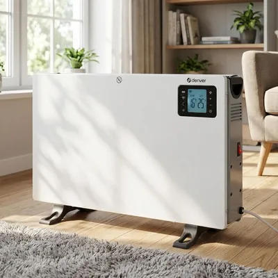 Produktbild von Denver SCH-2105 Smart-Wi-Fi-Konvektorheizung – 2000W, 3 Heizstufen, Tuya Smart App und Sprachsteuerung via Google Assistant/Amazon Alexa