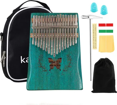 Image de Kalimba Mbira Pouce Doigt Piano portable 17 touches Instrument de musique en bois massif Cadeau pour les mélomanes débutants