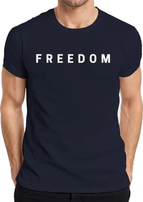 Obrázek produktu pro Freedom Charlie Kirk RIP Conservative Republican Turning Point Pánské tričko, Navy, M