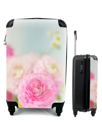 Produktbild von MuchoWow® Koffer Handgepäck Trolley Rollkoffer Kleine Reisekoffer mit 4 Rollen - Nahaufnahme von rosa Blumen - Cabin Size < 55x40x23 cm & 55x40x20 cm - Fotokoffer - Kabinenkoffer - Boardgepäck - Reise-Box - Reisekoffer - Reisegepäck - Koffer mit Bild - Trolley für Kinder