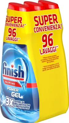 Produktbild von Finish Powergel Spülmittel, 650 ml, 3 Stück, Unparfümiert, Gel, Geschirrspülmittel