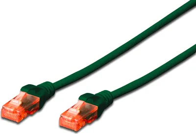Produktbild von DIGITUS Patchkabel Cat6 U/UTP 2xRJ45 0.5m grün LSZH