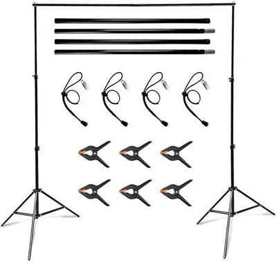 Produktbild von Famanu Fotohintergrundsystem 200 x 300 cm - verstellbar für Fotostudio