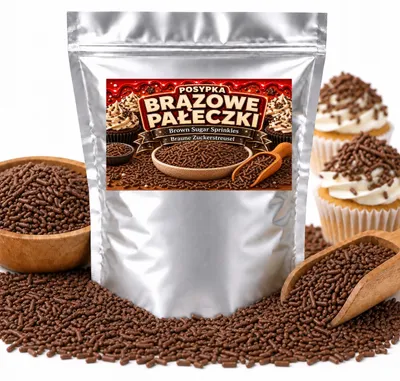 Produktbild von Zuckerstreusel – Braune Stäbchen Für Torte, Küchlein, Muffins Und Desserts 25 G
