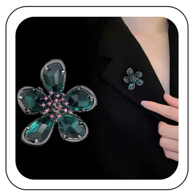 Immagine prodotto di Spilla "Kristallen Bloem" con strass rosa