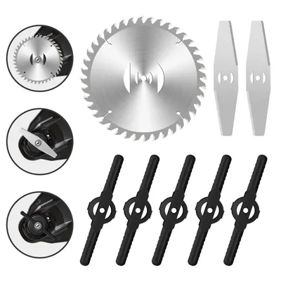 Produktbild von 8 Stück Rasentrimmer Messer Metall Rasentrimmer Ersatzmesser Akku Rasentrimm DE