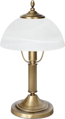 Produktbild von Messing Nachttischlampe klassisch Alabaster Glas 22cm E14 Goldpatina echtes Messing 40W Schlafzimmer Schalter am Kabel pflegeleicht
