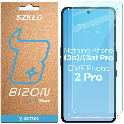 Produktbild von Gehärtetes Glas für Nothing Phone (3a) / (3a) Pro / CMF Phone 2 Pro, Bizon Glass Clear Duo, 2 Stück