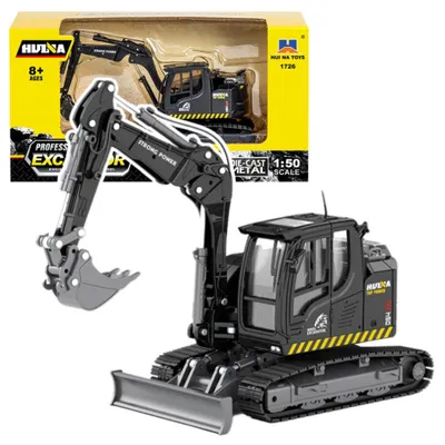 Immagine prodotto di Escavatore Caterpillar con Bulldozer Metallo Huina Nero 1:50