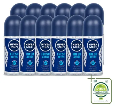 Zdjęcie produktu dla 12 sztuk dezodorantu w kulce NIVEA MEN Fresh Active, 50 ml - opakowanie zbiorcze