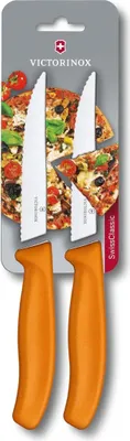 Produktbild von Victorinox Pizzamesser 2er Pack 12cm orange SwissC