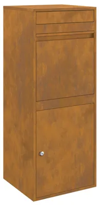 Produktbild von vidaXL Paketdrop-Box Rostoptik 41 x 38 x 103 cm Wetterfeststahl