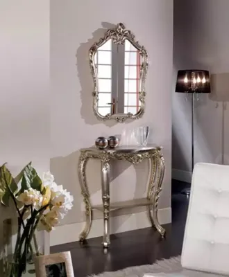Produktbild von Schminktisch Konsole Spiegel Schlafzimmer Möbel Design Set 2tlg Holz