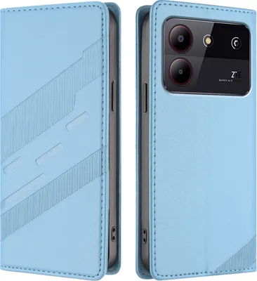 Obrázek produktu pro Pouzdro pro ZTE Blade A54,Polyuretankožené peněženkové pouzdro s přihrádkou na karty a funkcí stojánku Hellblau