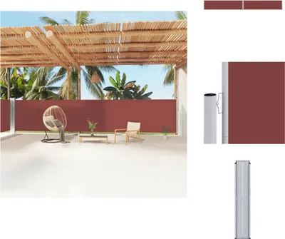 Produktbild von vidaXL Seitenmarkise Ausziehbar Braun 160x1200 cm - Sonnenschirme & Sonnenschutze