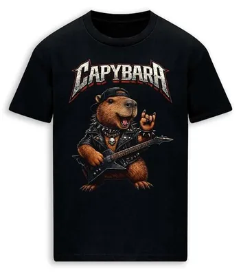 Produktbild von Tierisch T-Shirt Herren Capybara schwarz 3XL