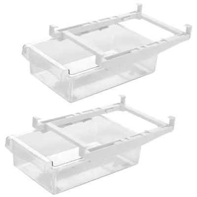 Kühlschrank-Organizer 2er-Set, transparent, 30,5x19,8x9,5 cm