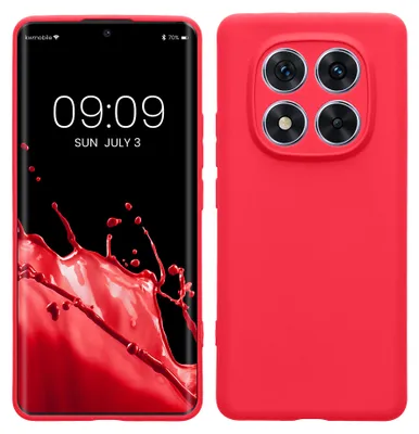 Produktbild von kwmobile Handyhülle für Xiaomi Redmi Note 14 Pro 5G / Poco X7 Hülle - weiches Handy Silikon Case - Schutzhülle Cover - Neon Pink