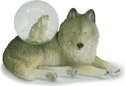 Produktbild von Glitzerkugel  Wolf, 12 cm,  Schneekugel Tier Tiere Schneekugeln Wölfe