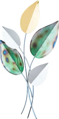 Produktbild von Wanddeko Metall Blätter Wandbild Deko Bild Skulptur Wandschmuck Hänger Blume