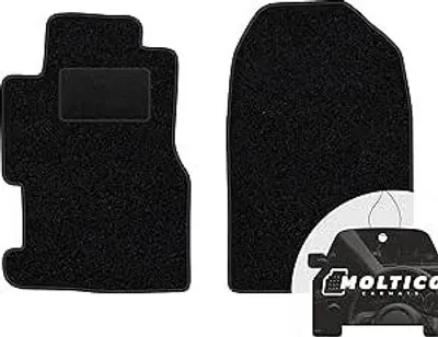 Produktbild von moto-MOLTICO Vorne Fußmatten Auto Velours Autoteppiche Schwarz Automatten Set 2-teilig passend für Honda HR-V II 2013-2021
