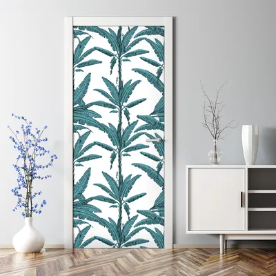 Produktbild von Dekorative Türtapete selbstklebend Klebefolie Türaufkleber Aufkleber Palmen Zweige 85 x 200 cm