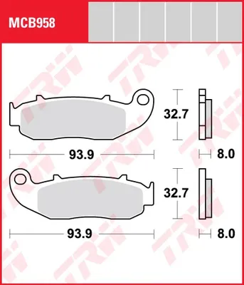 Immagine prodotto di Pastiglia freno TRW "MCB 958"