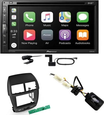 Produktbild von Pioneer AVH-Z5200DAB CarPlay Android Auto Einbauset für Mitsubishi ASX bis 2014