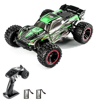 Obrázek produktu pro Dálkově ovládané auto, 1:14 4WD 2,4 GHz dálkově ovládaný náklaďák 75 km/h vysoká rychlost terénní vozidlo hračka se střídavým motorem 2 baterie