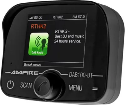 Produktbild von AMPIRE DAB100-BT | DAB+ Receiver mit BT-Freisprecheinrichtung inklusive DAB+ Antenne