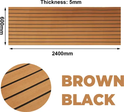 Produktbild von Teak EVA Schaum Bodenbelag Yacht Boot Selbstklebend Matte Fuboden Deck 240x60cm