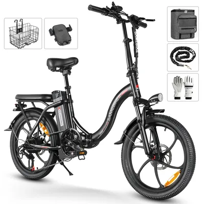 Image de 20 pouces Bike Femme Vélo électrique Hommes Tire vélo pliant 36V/12Ah batterie,Off-Road VTT Shimano 7 vitesses,Vélos pliants City Hommes，E-Bike