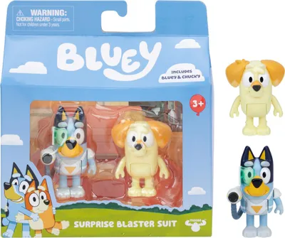 Zdjęcie produktu dla Figurki Bluey i Przyjaciele Surprise Blaster Suit 2 sztuki