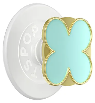 Produktbild von PopSockets, PopGrip Premium Halter Enamel Clover mit starker Fixierung, Grün