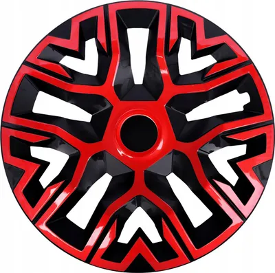 Produktbild von 4x Universal Radkappen 14'' NRM The Best Bicolor rot/schwarz