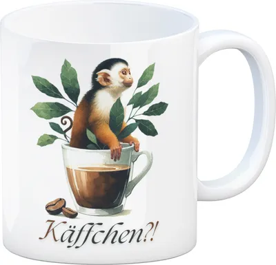Produktbild von Käffchen - Affe in einer Kaffeetasse Kaffeebecher