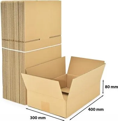 Produktbild von Faltkarton 400 x 300 x 80 mm (außen) B320 50 Stück