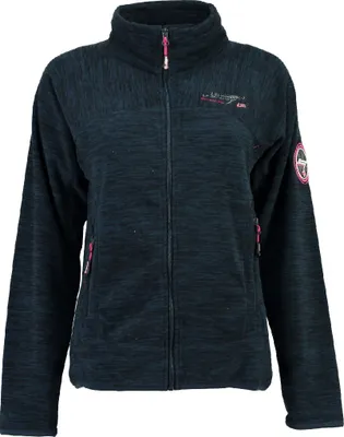 Produktbild von Geographical Norway Damen warme flauschige Fleece Jacke Outdoor Sweater Ski Sport Freizeit G-Tarella, Navy, Größe L
