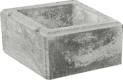 Produktbild von Mauerstein Pfeilerstein iBrixx Galant weiß-schwarz 37,5 cm x 37,5 cm x 20 cm