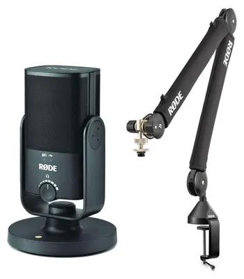 Produktbild von Rode NT-USB Mini Mikrofon mit PSA1+ Gelenkarm-Stativ