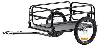Productafbeelding van VEVOR Fietsaanhanger, draagvermogen 72 kg, transportaanhanger, opvouwbaar en compact op te bergen. Snelsluiting met universele koppeling, wielen van 40,6 cm, veilige reflectoren, geschikt voor fietsen met een framehoogte van 558,8 - 711,2 mm